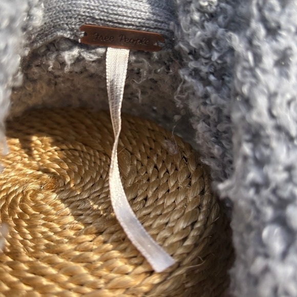 Free People Sweater‎ Knit Pullover Oversized Cowl Neck Gray Cozy - Picture 6 of 8